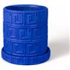 Seletti Magna Graecia Terracotta Vaso con sottovaso Greca Blue