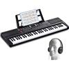 VEVOR Tastiera Pianoforte Digitale 61 Tasti Elettrico Portatile 200 Toni