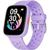 BIGGERFIVE Fitness Tracker Orologio Bambina Ado 5-16, 1,8 Smartwatch con Contapassi, Frequenza Cardiaca, Monitor del Sonno, Resistente all'Acqua IP68, Giochi Puzzle con/senza APP, Lilla
