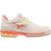 Mizuno Wave Exceed Light 2, Tennis Donna, Snwwht Fusncorl Sspring, 38.5 EU