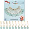 NBEADS 10pz Segnapunti di Smalto, Marcapunti Uncinetto Numero 0~9 Segnapunti Ciondoli Charms con Chiusura A Moschettone per Maglieria Tessitura Accessori, la Creazione di Gioielli