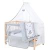 roba Lettino Co-Sleeping Jumbo twins - per Neonati e Bambini - 60 x 120 cm - Biancheria per Lettino Inclusa - 6 Altezze Regolabili - Legno Naturale