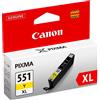 CANON SUPPLIES Canon CLI-551XL Y Serbatoio Inchiostro Giallo, Resa elevata (XL), Giallo, Inchiostro a base di pigmento, 11 ml, 1 pz, Confezione singola 6446B004