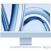 Apple iMac con Retina 24'' Display 4.5K M3 chip con 8‑core CPU e 10‑core GPU, 256GB SSD - Blu, 59,7 cm (23.5), 4.5K Ultra HD, Apple M, 8 GB, 256 GB, macOS Sonoma MQRQ3T/A