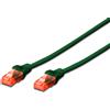 Digitus Cavo patch U/UTP CAT - LSZH, 0,25 m, Cat6, U/UTP (UTP), RJ-45, RJ-45, Verde DK16170025G