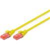 Digitus Cavo patch U/UTP CAT - LSZH, 0,25 m, Cat6, U/UTP (UTP), RJ-45, RJ-45, Giallo DK16170025Y