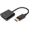 Digitus Cavo adattatore DisplayPort, 0,15 m, DisplayPort, VGA (D-Sub), Nichel, Rame, Nero AK340403001S