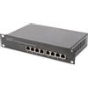 Digitus Switch Gigabit Ethernet PoE 8 porte 10'', Non gestito, Gigabit Ethernet (10/100/1000), Full duplex, Supporto Power over Ethernet (PoE), Montaggio rack DN95317