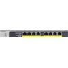 NETGEAR GS108LP, Non gestito, Gigabit Ethernet (10/100/1000), Supporto Power over Ethernet (PoE), Montaggio rack, 1U, Montabile a parete GS108LP-100EUS