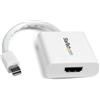 StarTech.com Adattatore Mini DisplayPort a HDMI Passivo 1080p - Convertitore Video mDP 1.2 a HDMI - Dongle Mini DP o Thunderbolt 1/2 Mac/PC a HDMI per Monitor/TV/Display - Bianco, 0,12 m, Mini-DisplayPort, HDMI, Maschio, Femmina, Dritto MDP2HDW