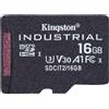 Kingston Technology Industrial, 16 GB, MicroSDHC, Classe 10, UHS-I, Class 3 (U3), V30 SDCIT2/16GBSP