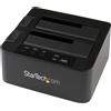 StarTech.com Docking Station per Hard Disk a 2 Slot - Duplicatore Standalone USB 3.0 (5 Gbps)/eSATA per SSD/HDD SATA III 2.5/3.5, Clonatore di Hard Drive con Carica dall'Alto, 2.5,3.5, SATA, Seriale ATA II, Serial ATA III, Windows Server 2003, Windows Ser