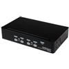 StarTech.com Switch KVM USB 4 porte, montabile a rack 1U, con OSD, 1920 x 1440 Pixel, Montaggio rack, 5,4 W, 1U, Nero SV431DUSBU