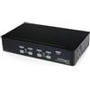 StarTech.com Switch KVM professionale VGA USB a 4 porte con hub, 1920 x 1440 Pixel, Montaggio rack, 1U, Nero SV431USB