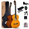 Winzz 4/4 Full Size Chitarra Classica per Adulti Studenti Adolescenti Principianti con Corde di Nylon (39 Pollici, Giallo Lucido)