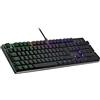 Cooler Master Tastiera meccanica SK652 (full size), con tasti piatti flottanti, illuminazione RGB, porta USB cablata di tipo A, compatibile con PC e MacOS, layout FR, interruttori rossi