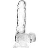 QiCheng&LYS Dildo realistico da, giocattoli erotici in materiale sicuro per il corpo, pene finto e con forte ventosa per giochi a mani libere cazzoduro per donna o uomini dildo anale (Trasparente-1, 20CM)