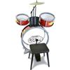 BONTEMPI Batteria Rock Drummer Bontempi con 4 Elementi - Ideale per Giovani Musicisti