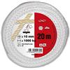 Chapuis FDB1020 - Corda in polipropilene intrecciata - Resistenza alla rottura indicativa 1 T - Diametro 10 mm - Lunghezza 20 m - Bianco