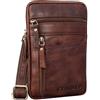 STILORD 'Brooks' Marsupio Cintura Pelle Vintage Borsello da Petto Borsa Monospalla per Uomo Donna Vintage e Borsetta Porta Cellulare per Viaggio Festival Cuoio, Colore:porto - cognac