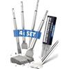 STONE REEF Set di scalpelli SDS Plus, 4 pezzi, scalpello per piastrelle, spatole e punte per martello perforatore con piastrelle larghe