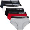 CityComfort Mutande Donna - Pacco da 5 Slip Donna Cotone Elasticizzato Intimo Taglie Forti Donna Ragazza S-2XL - Biancheria Intima Donna Lavabile e Riutilizzabile (Multicolore Rosso, M)