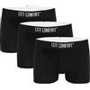CityComfort Boxer Uomo - Mutande Pacco da 3 Taglie Forti S-4XL Intimo Ragazzo Elasticizzato Set Boxer Bamboo Comodo e Traspirante Colori Assortiti (Nero, 4XL)