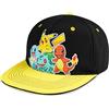 Pokémon Cappello Bambino Cappellino con Visiera da Baseball Regolabile Cappello da Pescatore Bucket Hat Bambina Ragazzi Cappellini Estivi Pikachu Gadget Ufficiale (Nero/Giallo)