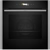 Neff B54CR71N0, forno intelligente da incasso N70, 60 x 60 cm, prodotto in Germania, pirolisi, accesso ottimale con display TFT Slide&Hide, funzione Air Fry, programma automatico, Soft Open, acciaio