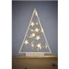 EMOS DCWWW27 - Albero di Natale luminoso in legno, 15 LED, luce bianca calda, IP20 per interni, funzionamento a batteria (2 x AA), durata 10000 ore, timer da 6/18h, 0,45 Watt, 20 x 30 cm, colore