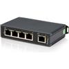 StarTech.com Switch di rete Commutatore Industriale Ethernet a 5 porte - Guida DIN / Montabile a parete, Non gestito, Fast Ethernet (10/100), Full duplex, Montaggio rack IES5102