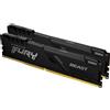 Kingston Technology FURY 64GB 3200MT/s DDR4 CL16 DIMM (Kit da 2) Beast Black, 64 GB, 2 x 32 GB, DDR4, 288-pin DIMM KF432C16BBK2/64