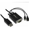 StarTech.com Cavo Adattatore DisplayPort a VGA - Convertitore DP a VGA con audio - 1920 x 1200 da 2m, 2 m, DisplayPort, VGA (D-Sub), Maschio, Maschio, Dritto DP2VGAAMM2M