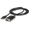 StarTech.com Cavo adattatore seriale DCE 1 porta USB a RS232 DB9 null modem con FTDI, Nero, 1,7 m, USB tipo A, DB-9, Maschio, Femmina ICUSB232FTN