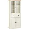 HOMCOM Mobile Dispensa a 5 Livelli con Cassetto Centrale, in MDF e Truciolato, 76x40x182.5 cm, Bianco Crema | Aosom Italy