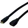 LogiLink CU0121 USB 2.0 Micro-B prolunghe e multiple Nero, 1m