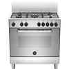 La Germania Cucina a Gas 5 Fuochi Forno Elettrico 80x50 Classe A Inox AMN855EXV