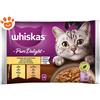 Whiskas Cat Pure Delight Tenere Delicatezze In Gelatina Pollo & Tacchino - Confezione 4×85 gr