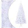 vidaXL Albero Natale Artificiale 180 cm Bianco Folto 620 Rami Abete Natalizio