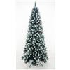 G.t.r. Albero di natale natalino lux slim h.240 con punte innevate bacche e pigne incorporate montaggio ramo per ramo