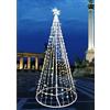 G.t.r. Albero luminoso 3d con stella 576 led a luce bianco freddo dimensioni 80x200 cm 98712