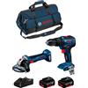 Bosch professional bosch kit 0615990m4a (gsb 18v-55 + gws 18v-7 + 2.. 4059952602103