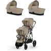 Cybex Gold Duo Passeggino Gemellare Cybex Gazelle S Almond beige