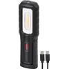 Brennenstuhl Torcia LED ricaricabile HL 701 A/LED da lavoro per esterni IP54 (700+100lm, cavo di ricarica USB C incluso, durata fino a 10 ore, luce di ispezione con magneti e gancio)