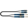 Quiklok Cavo Quiklok RKSA130 2 Jack 6.3 mono /2 RCA maschio 2m