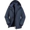 Mountain Warehouse Fell Giacche A Vento 3 in 1 - Giacca Impermeabile Protettiva da Donna, Giacca da Escursionismo, da Montagna E da Trekking da Donna Blu Navy 44