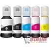 KIT 5 CARTUCCE RICARICA INCHIOSTRO NERO+COLORI T00Q1 127ML T00R1 T00R2 T00R3 T00R4 70ML PER EPSON ECOTANK ET-7700 ET-7750 REMAN - NO-NAME
