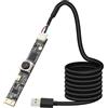 ELP Autofocus - Modulo fotocamera USB da 8 MP, fotocamera USB con microfono per computer 4K, scheda fotocamera USB, colore 2448P Lightburn, con obiettivo da 62 gradi, senza distorsione, per laptop