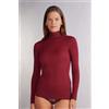 Intimissimi Maglia In Modal Ultralight Con Cashmere Collo Alto Rosso