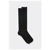 Intimissimi Calze Lunghe Cotone Soft A Coste Nero
